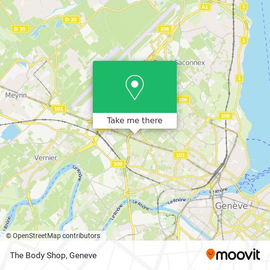 The Body Shop map