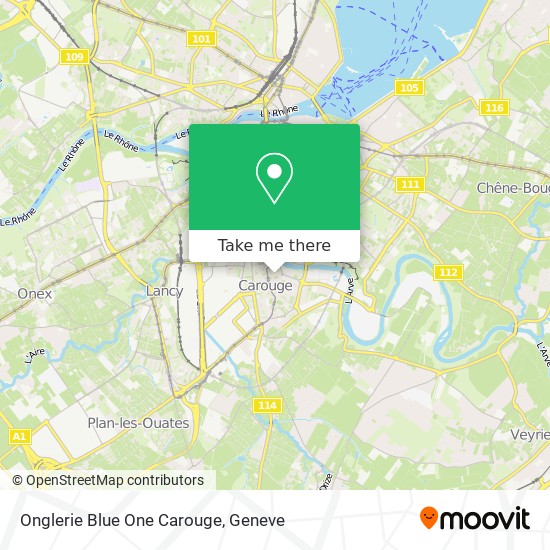 Onglerie Blue One Carouge map