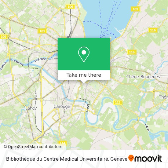 Bibliothèque du Centre Medical Universitaire map