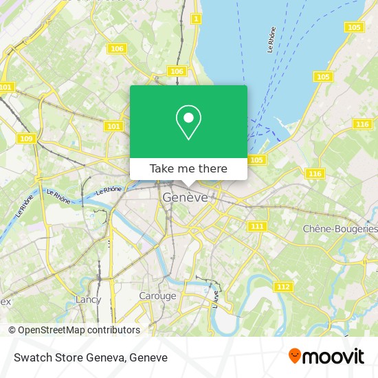 Swatch Store Geneva map