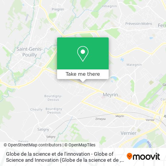Globe de la science et de l'innovation - Globe of Science and Innovation Karte