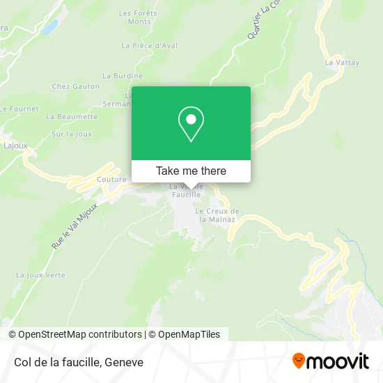 Col de la faucille map