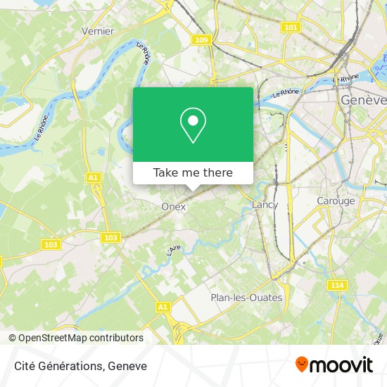 Cité Générations map