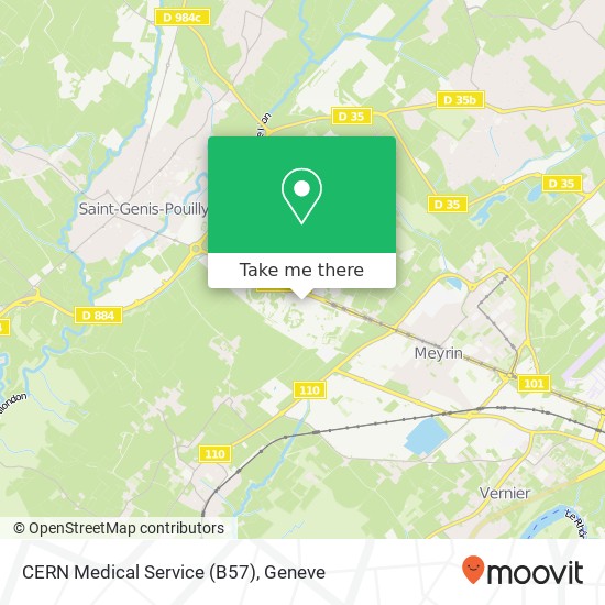 CERN Medical Service (B57) map