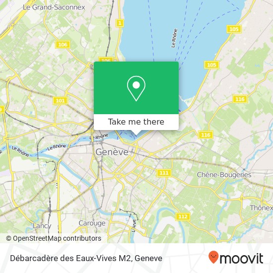 Débarcadère des Eaux-Vives M2 Karte