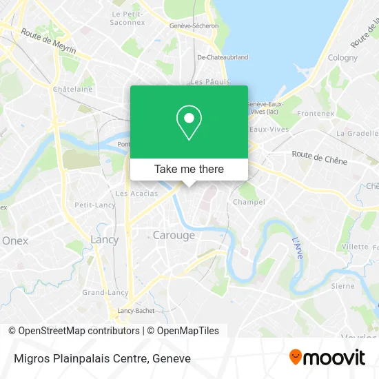 Migros Plainpalais Centre map