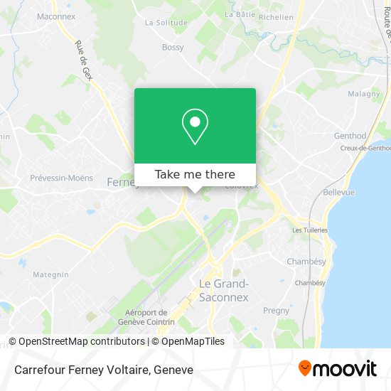 Carrefour Ferney Voltaire map