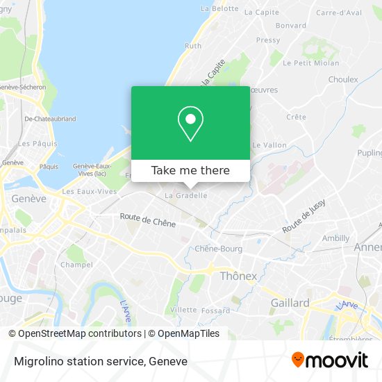 Migrolino station service Karte