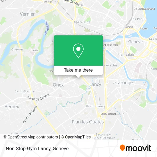 Non Stop Gym Lancy map