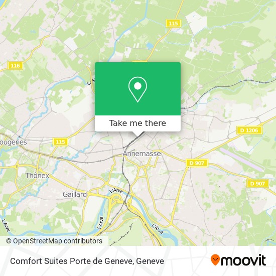 Comfort Suites Porte de Geneve map