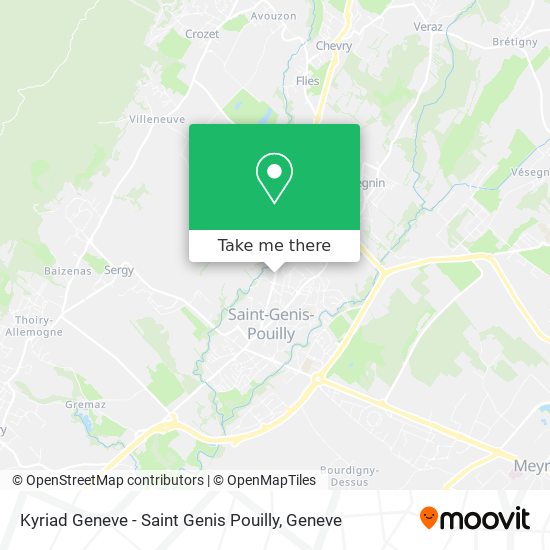Kyriad Geneve - Saint Genis Pouilly map