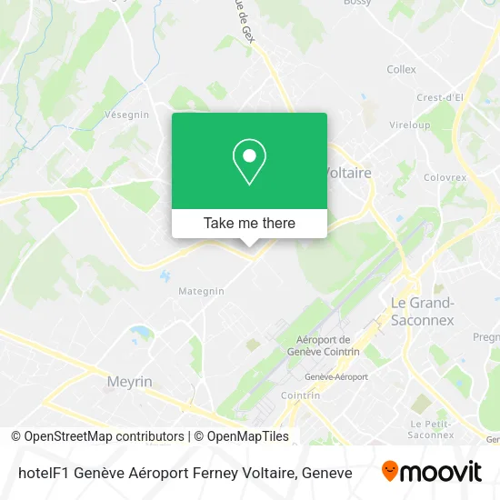 hotelF1 Genève Aéroport Ferney Voltaire map