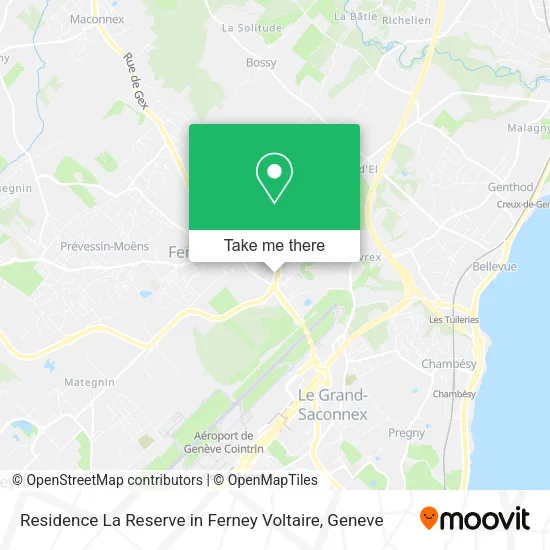 Residence La Reserve in Ferney Voltaire map