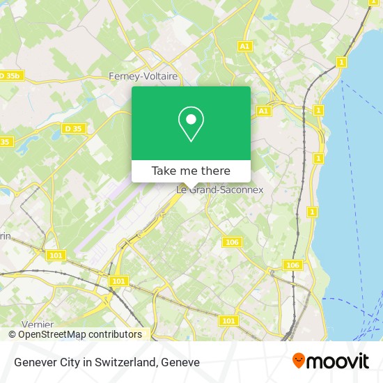 Genever City in Switzerland Karte