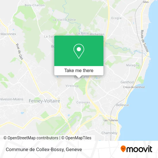 Commune de Collex-Bossy map