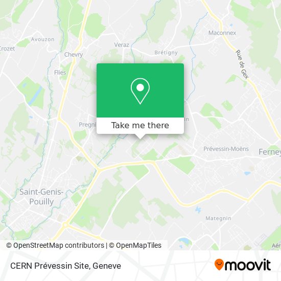 CERN Prévessin Site Karte