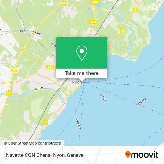 Navette CGN Chens- Nyon map