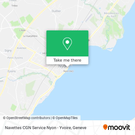 Navettes CGN Service Nyon - Yvoire Karte