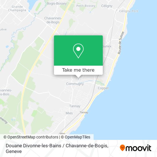 Douane Divonne-les-Bains / Chavanne-de-Bogis Karte