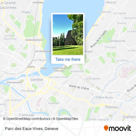 Parc des Eaux-Vives map