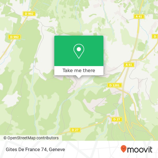 Gites De France 74 map
