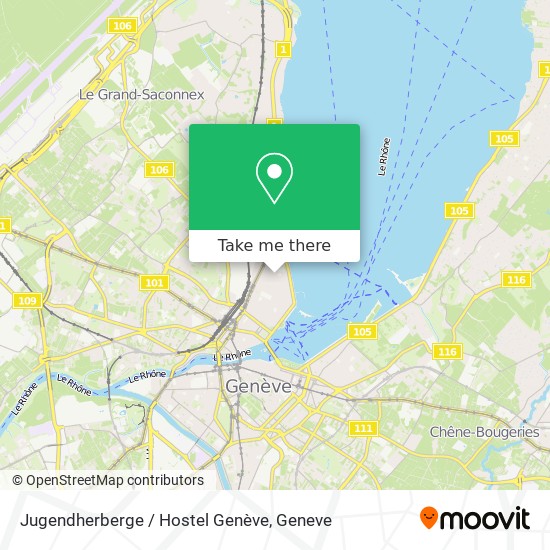 Jugendherberge / Hostel Genève Karte