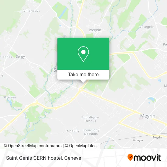 Saint Genis CERN hostel map