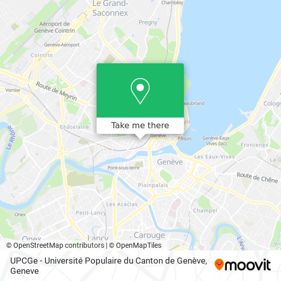 UPCGe - Université Populaire du Canton de Genève Karte