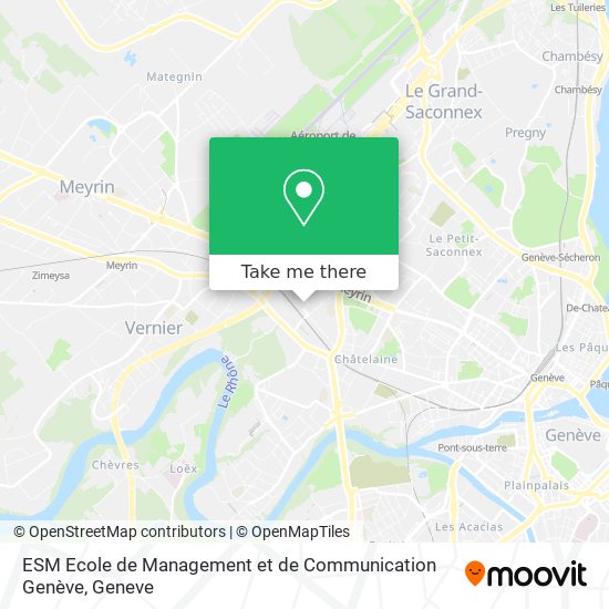 ESM Ecole de Management et de Communication Genève map