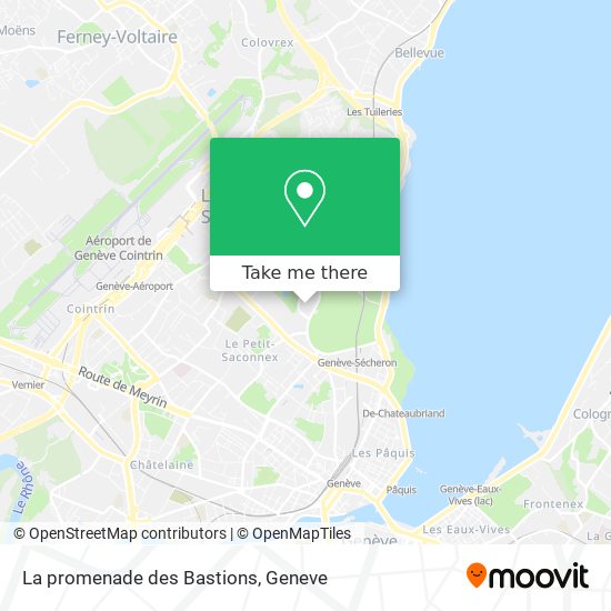 La promenade des Bastions map