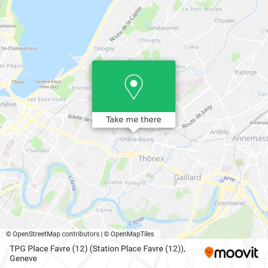 TPG Place Favre (12) (Station Place Favre (12)) map