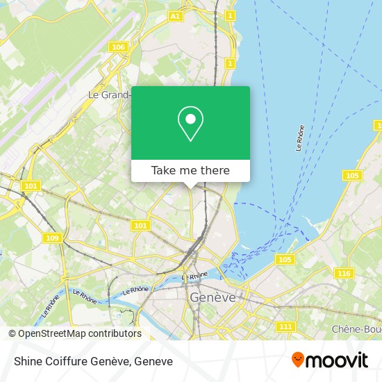 Shine Coiffure Genève map