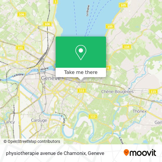 physiotherapie avenue de Chamonix map