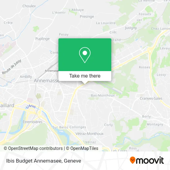 Ibis Budget Annemasee map