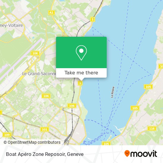 Boat Apéro Zone  Reposoir Karte