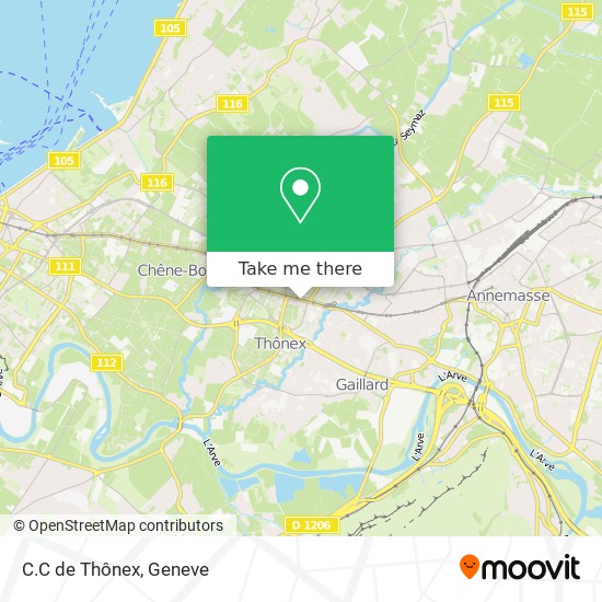 C.C de Thônex map
