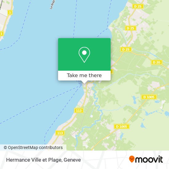 Hermance Ville et Plage map