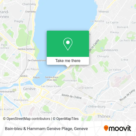 Bain-bleu & Hammam Genève Plage map