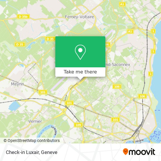 Check-in Luxair map