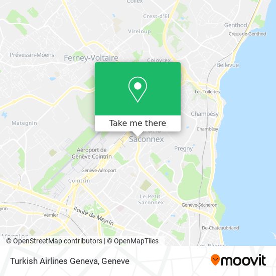 Turkish Airlines Geneva map