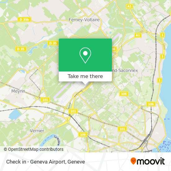 Check in - Geneva Airport Karte