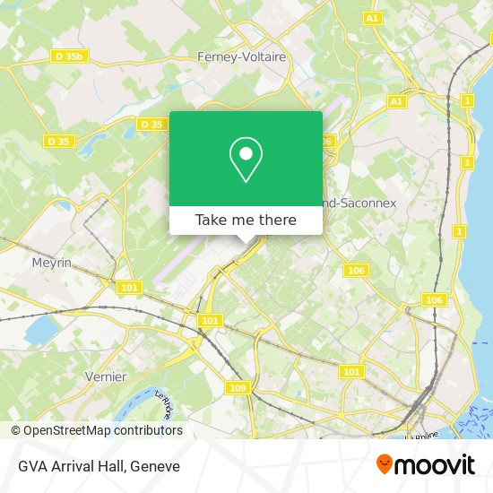 GVA Arrival Hall map