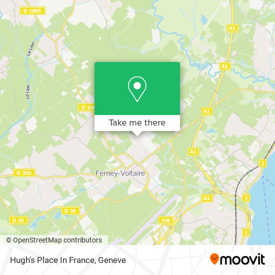 Hugh's Place In France map