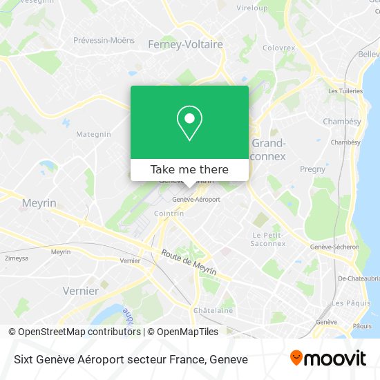 Sixt Genève Aéroport secteur France map