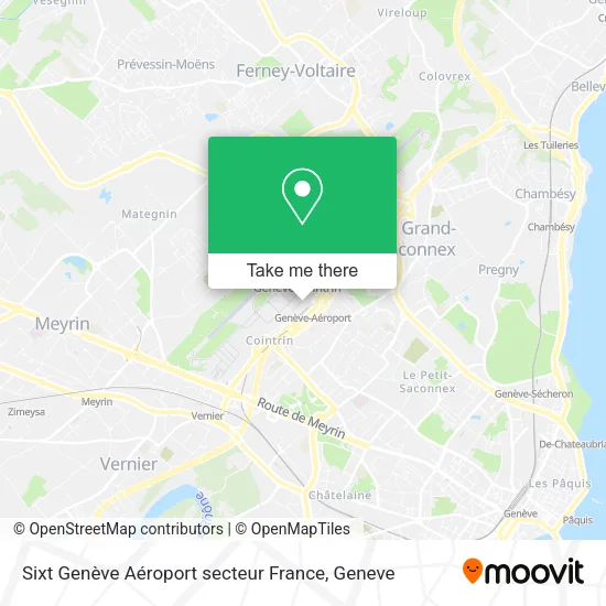Sixt Genève Aéroport secteur France map