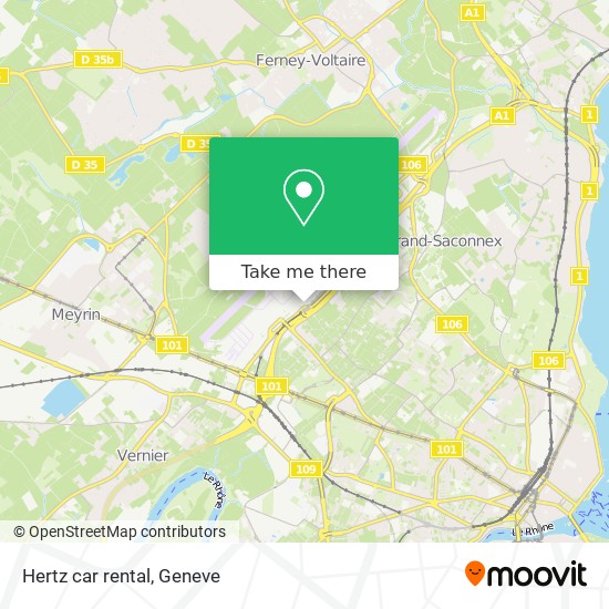 Hertz car rental map