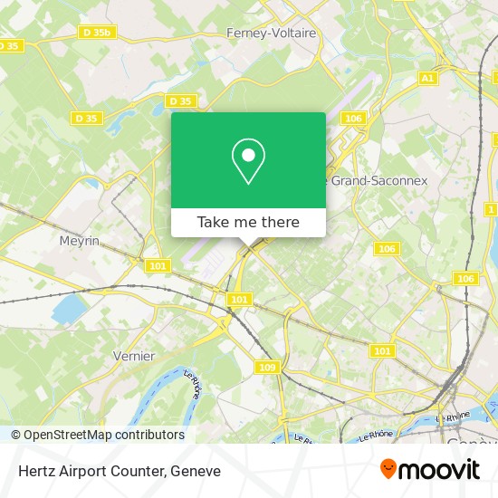 Hertz Airport Counter map
