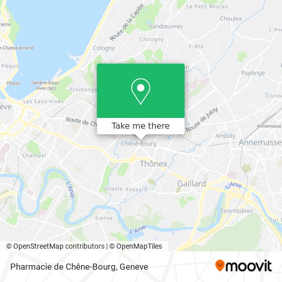 Pharmacie de Chêne-Bourg map