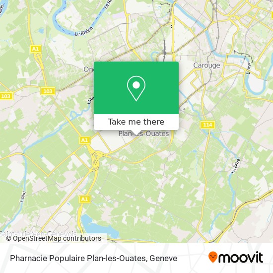 Pharnacie Populaire Plan-les-Ouates map