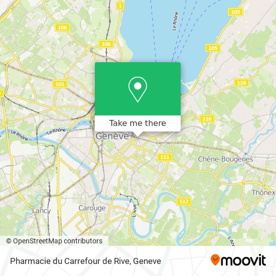 Pharmacie du Carrefour de Rive Karte